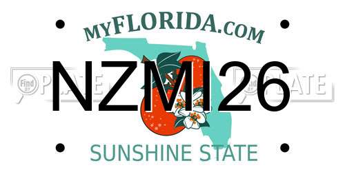 NZMI26 Florida License Plate