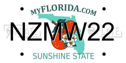 NZMW22 Florida License Plate