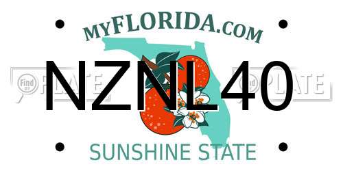 NZNL40 Florida License Plate