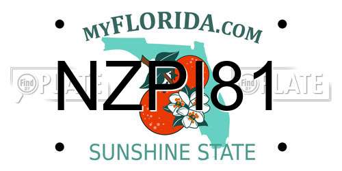NZPI81 Florida License Plate