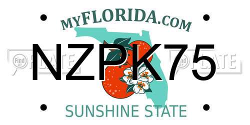NZPK75 Florida License Plate