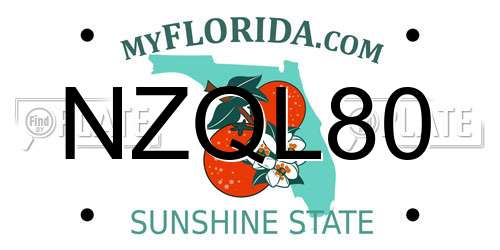 NZQL80 Florida License Plate