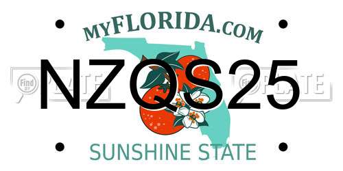 NZQS25 Florida License Plate