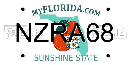 NZRA68 Florida License Plate