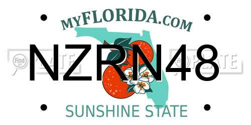 NZRN48 Florida License Plate
