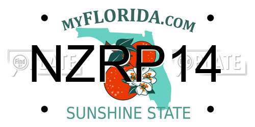 NZRP14 Florida License Plate