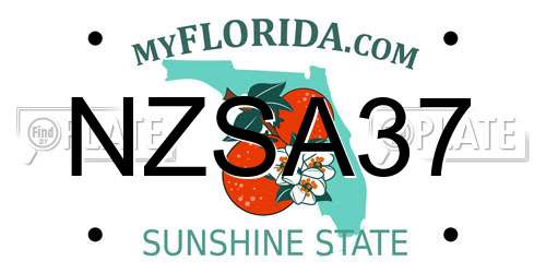 NZSA37 Florida License Plate
