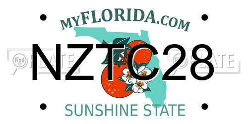 NZTC28 Florida License Plate