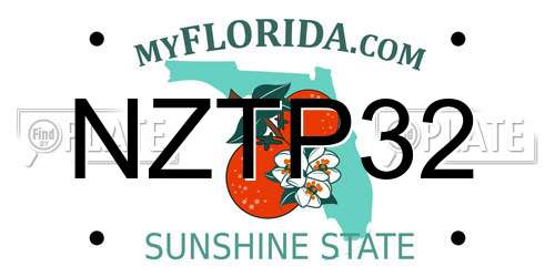 NZTP32 Florida License Plate