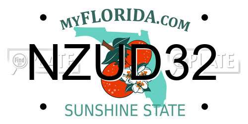 NZUD32 Florida License Plate