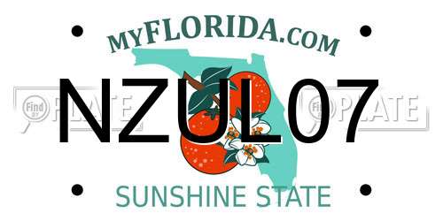 NZUL07 Florida License Plate