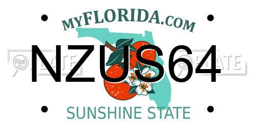 NZUS64 Florida License Plate
