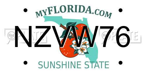 NZVW76 Florida License Plate