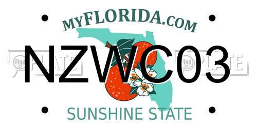 NZWC03 Florida License Plate