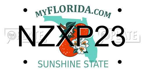 NZXP23 Florida License Plate