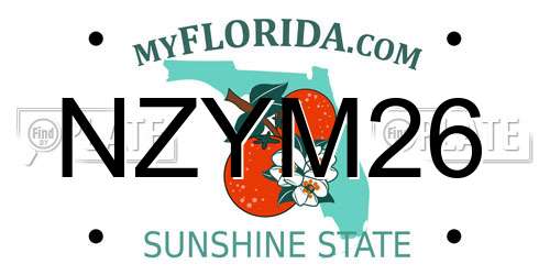 NZYM26 Florida License Plate