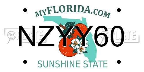 NZYY60 Florida License Plate