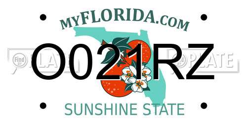 O021RZ Florida License Plate
