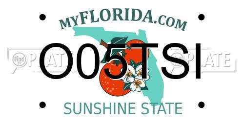 O05TSI Florida License Plate