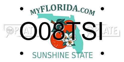 O08TSI Florida License Plate