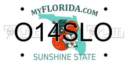 O14SLO Florida License Plate