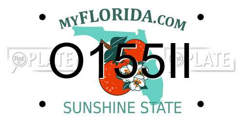 O155II Florida License Plate