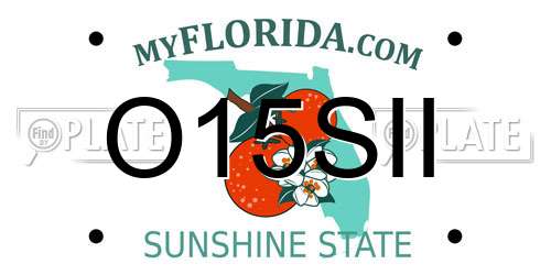 O15SII Florida License Plate