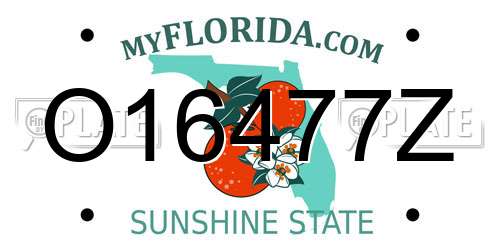 O16477Z Florida License Plate