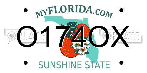O174OX Florida License Plate
