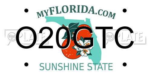 O20GTC Florida License Plate