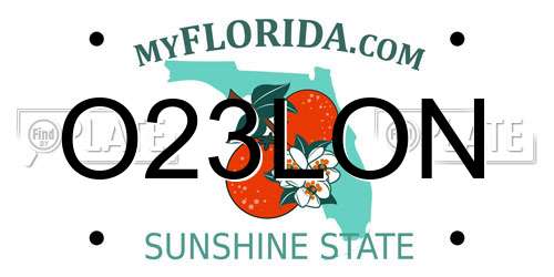 O23LON Florida License Plate
