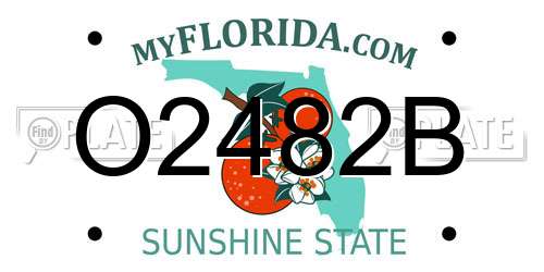 O2482B Florida License Plate