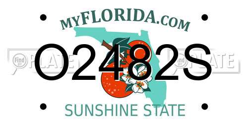 O2482S Florida License Plate