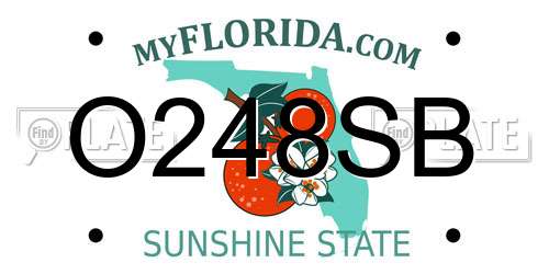 O248SB Florida License Plate
