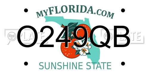 O249QB Florida License Plate