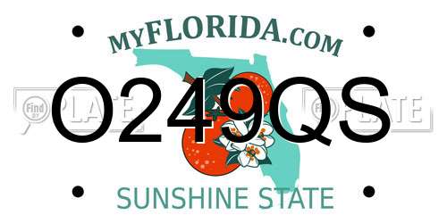 O249QS Florida License Plate
