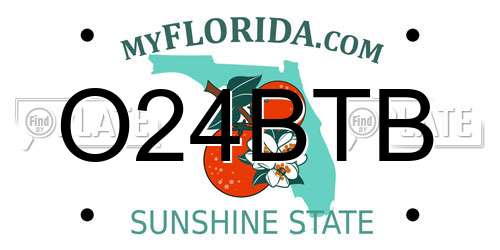 O24BTB Florida License Plate