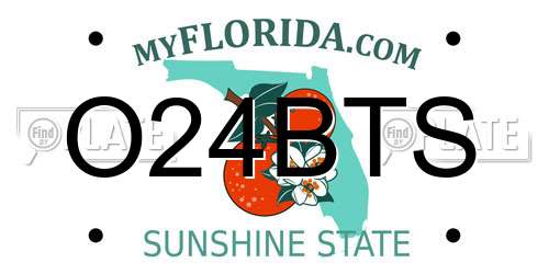 O24BTS Florida License Plate