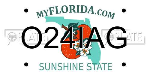 O24IAG Florida License Plate