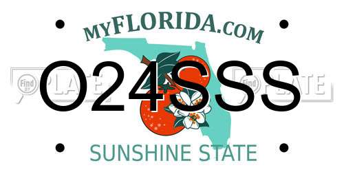 O24SSS Florida License Plate