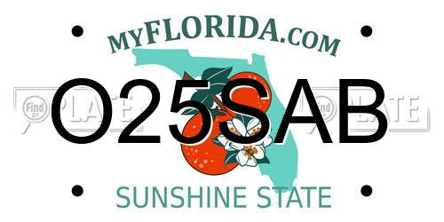 O25SAB Florida License Plate