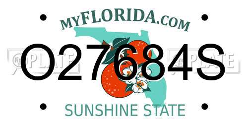 O27684S Florida License Plate