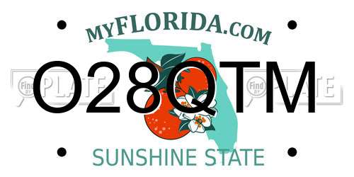 O28QTM Florida License Plate
