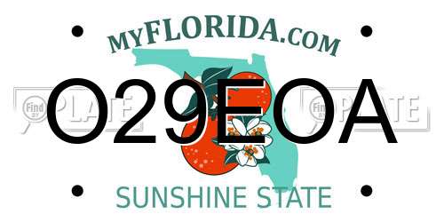 O29EOA Florida License Plate