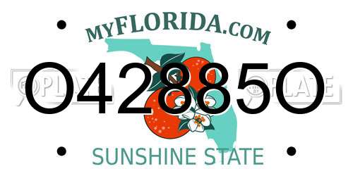 O42885O Florida License Plate