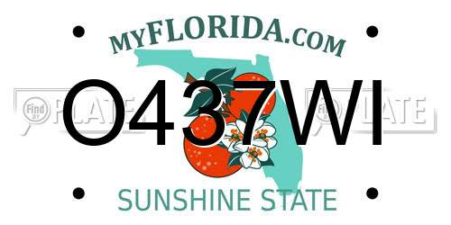 O437WI Florida License Plate
