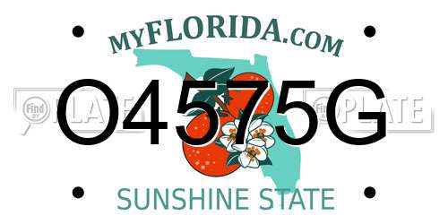 O4575G Florida License Plate