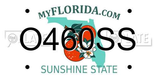 O460SS Florida License Plate