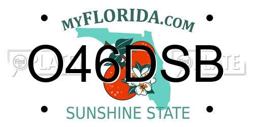 O46DSB Florida License Plate