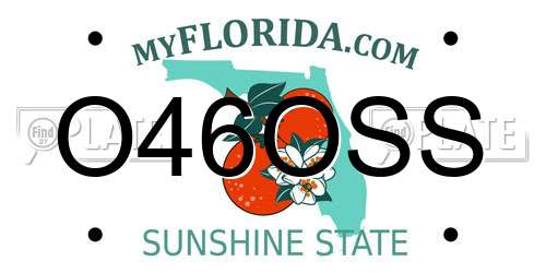 O46OSS Florida License Plate